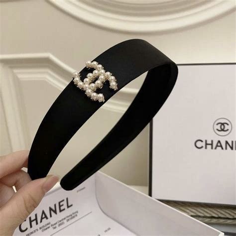 chanel pearl headband|chanel headband vintage.